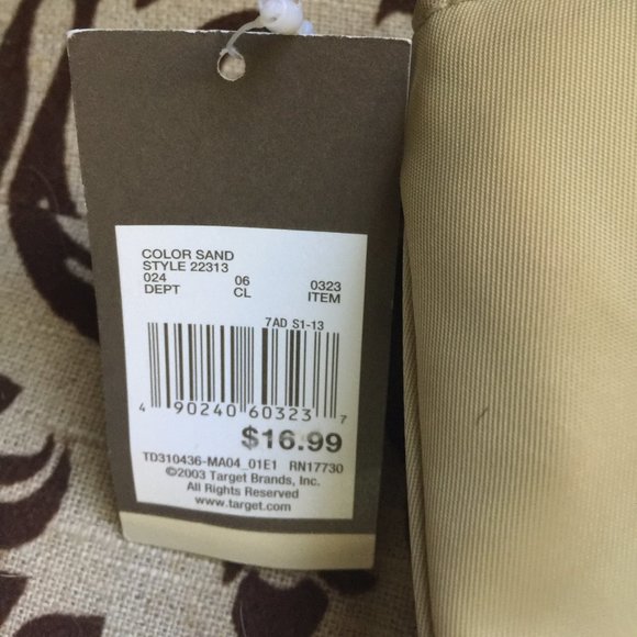 Merona Crossbody lightweight nylon handbag khaki - Picture 7 of 8